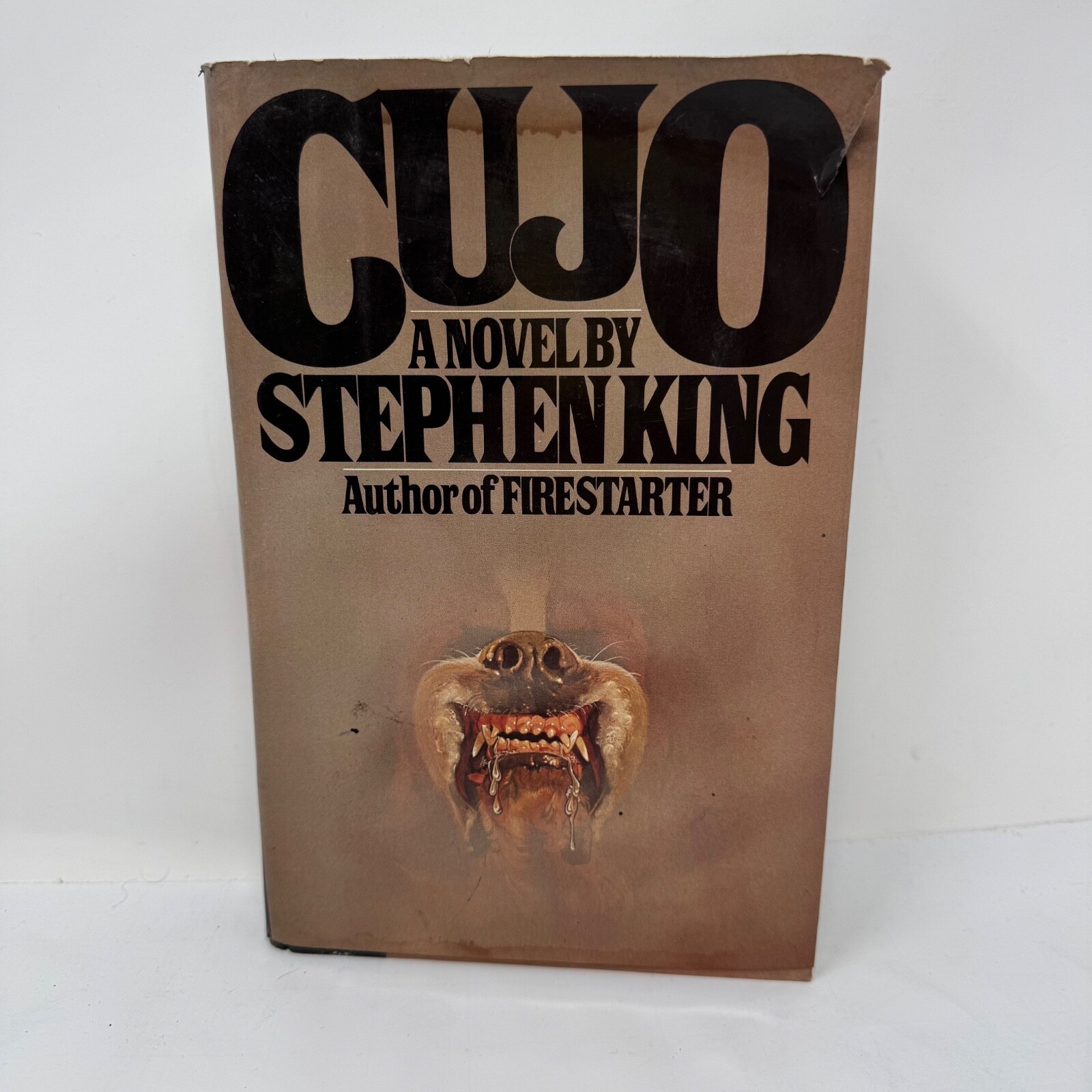 Cujo 1981 Hard Cover DJ Book Stephen King First Edition Horror Hardback