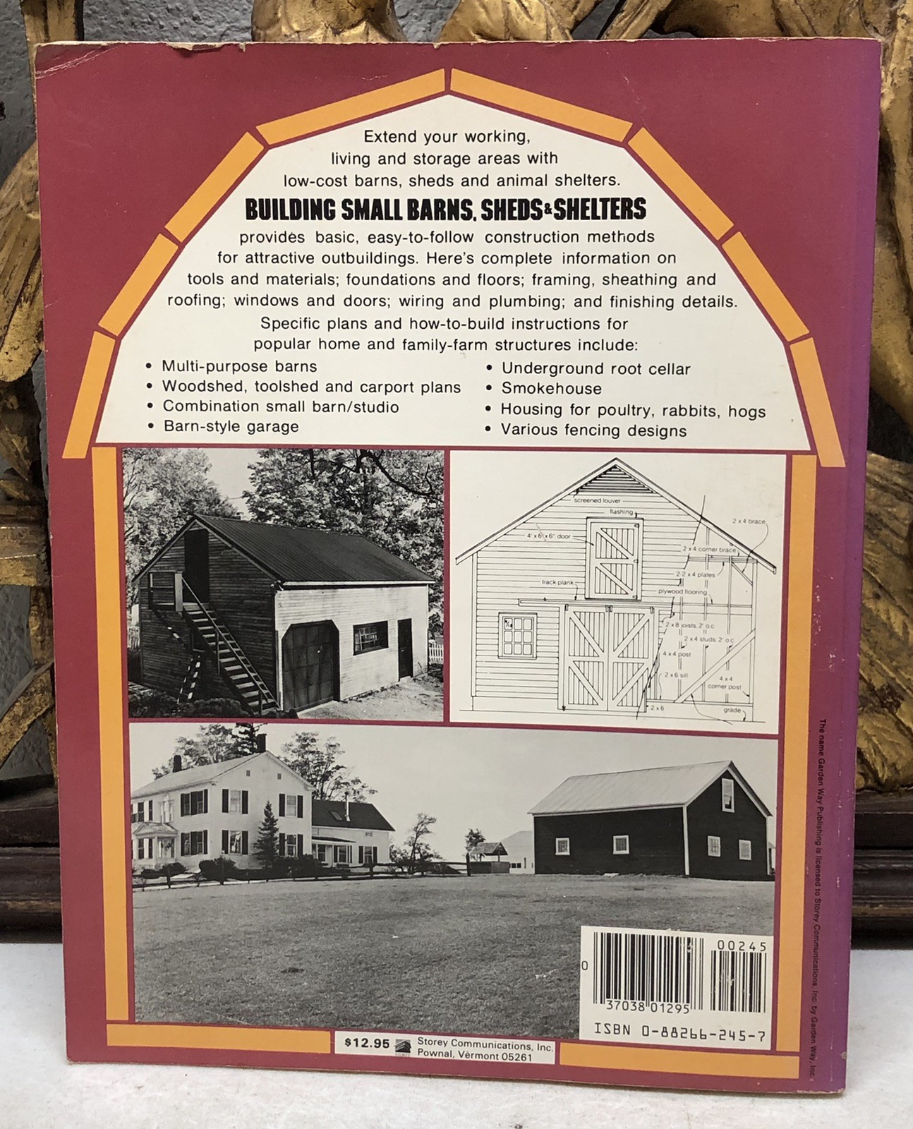 Building Small Barns, Sheds & Shelters 1983 Burch Plans Specs Photos