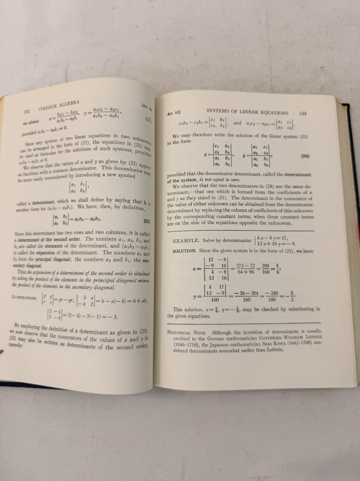 Rosenbach & Whitman College Algebra Third Edition Hardcover 1949 Fast Ship!!!