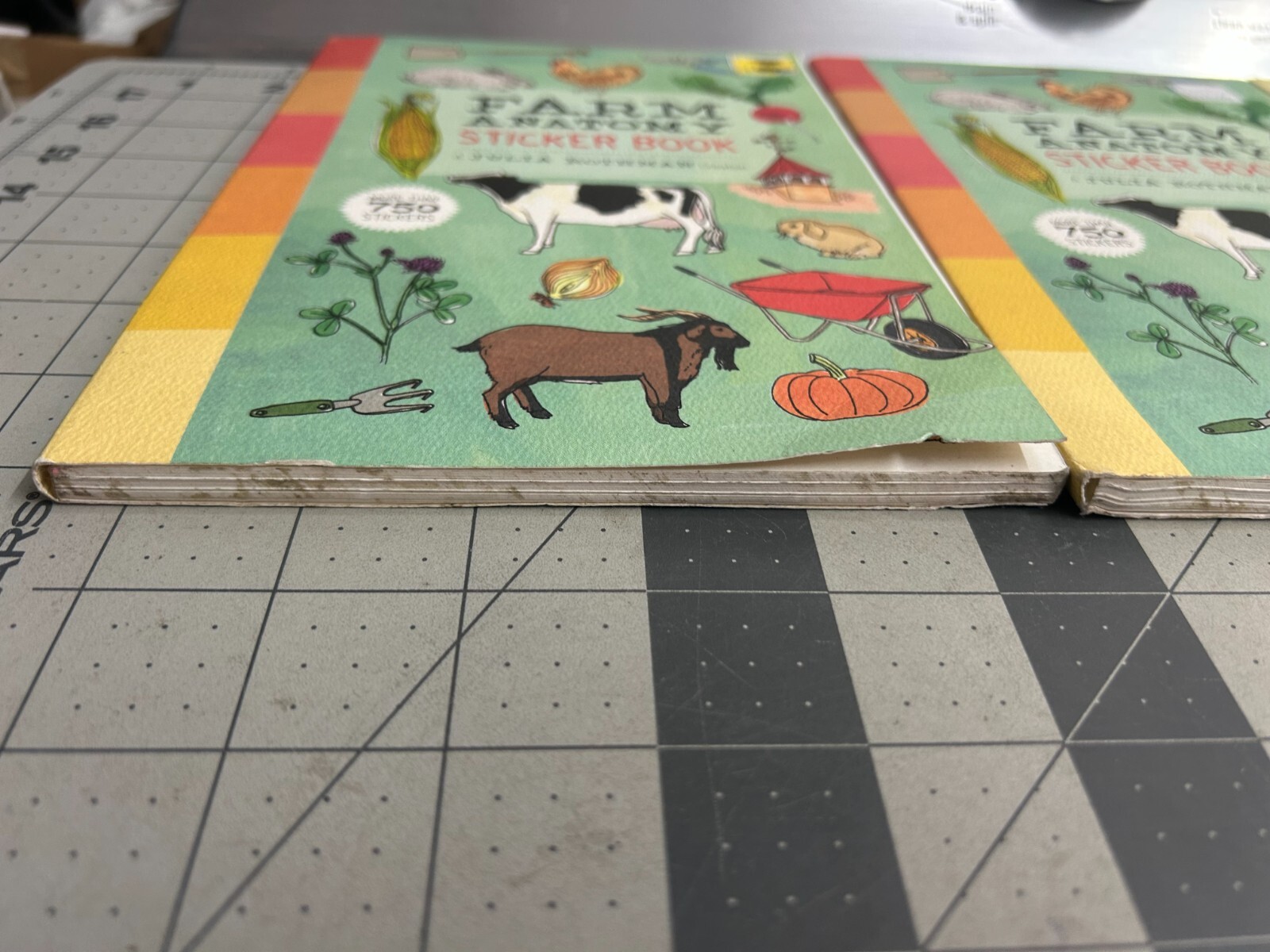 New 3-pack lot Farm Nature Anatomy Sticker Book Julia Rothman Cows Chickens Corn
