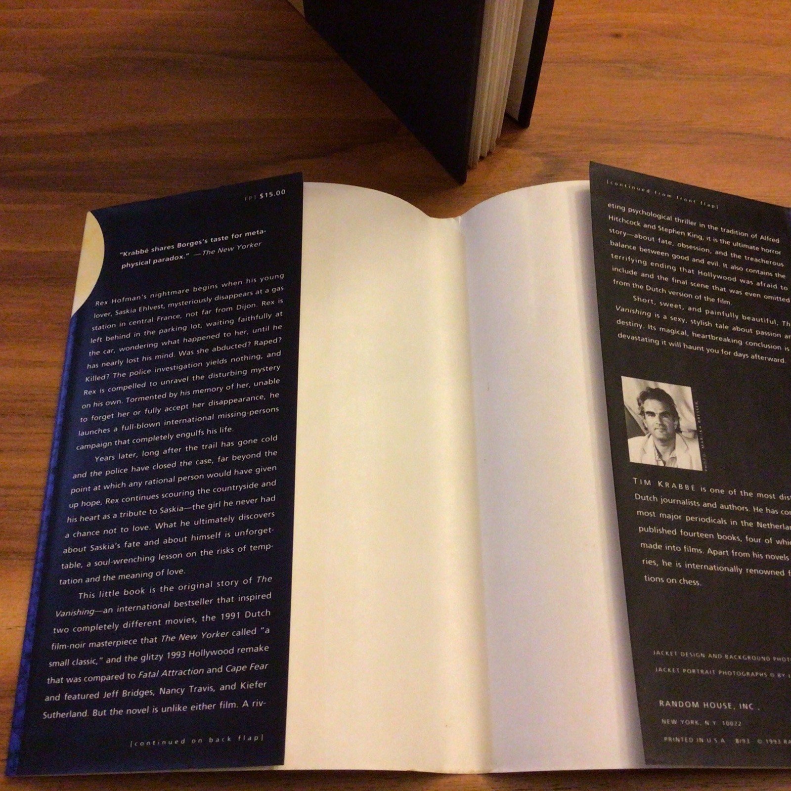 The Vanishing A Novel By Tim Krabbe Hardcover Book First US Edition 1993