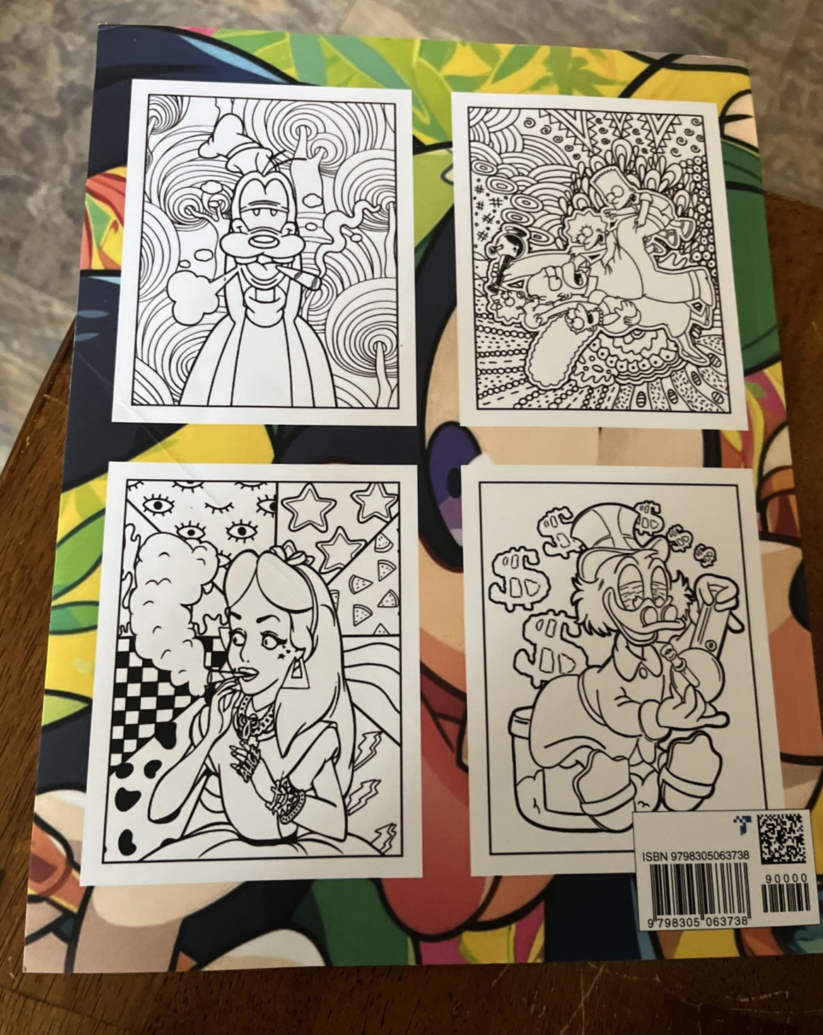 90’s Cartoon Stoner Coloring Book Paperback Made in USA — NOT FOR KIDS