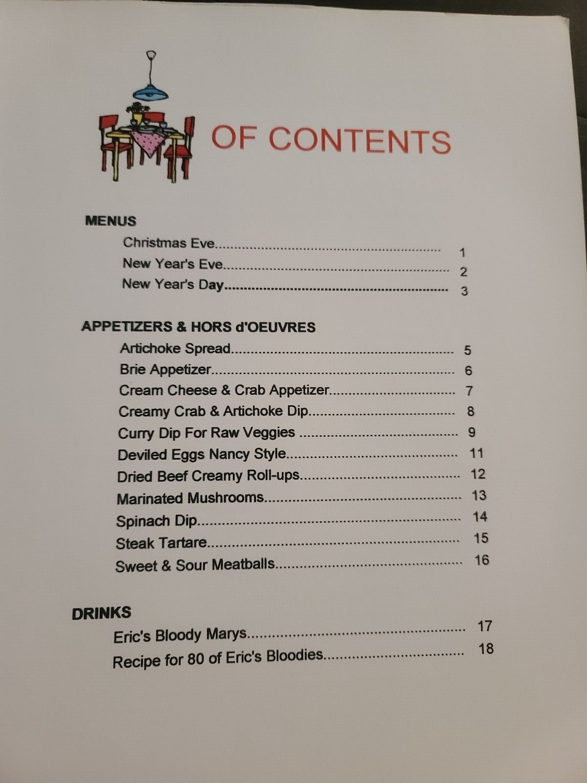 Eric & Nancy’s Favorite Recipes Cookbook 74 Pages