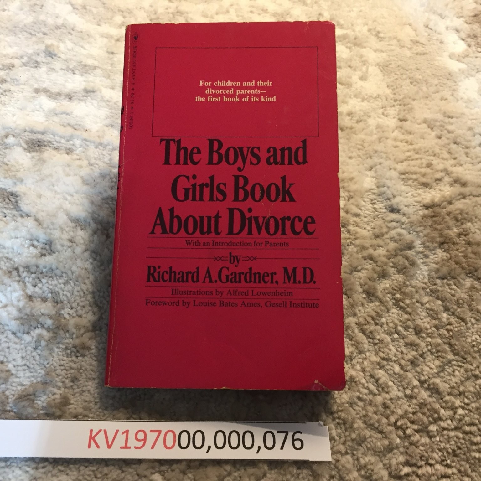 The Boys and Girls Book About Divorce Richard A. Gardner 1977 Paperback Bantam