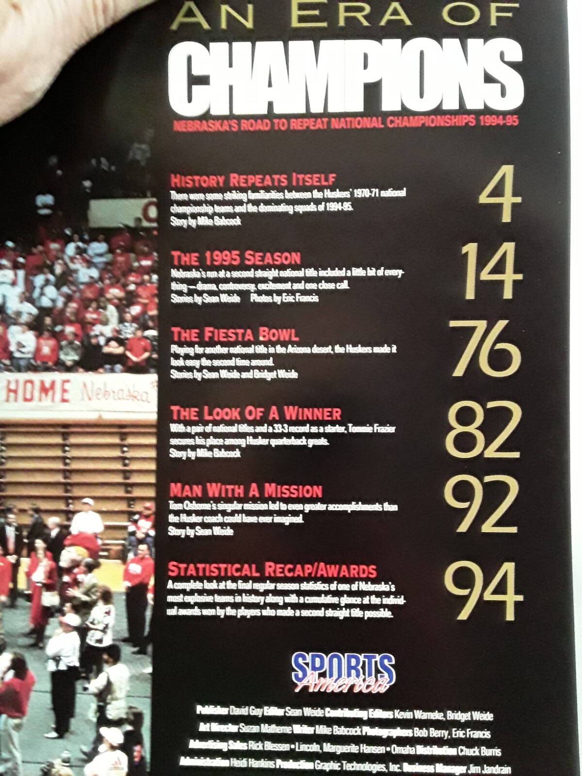 Nebraska Cornhusker 1994-1995 Football Natl Champs 5 books VG 240321