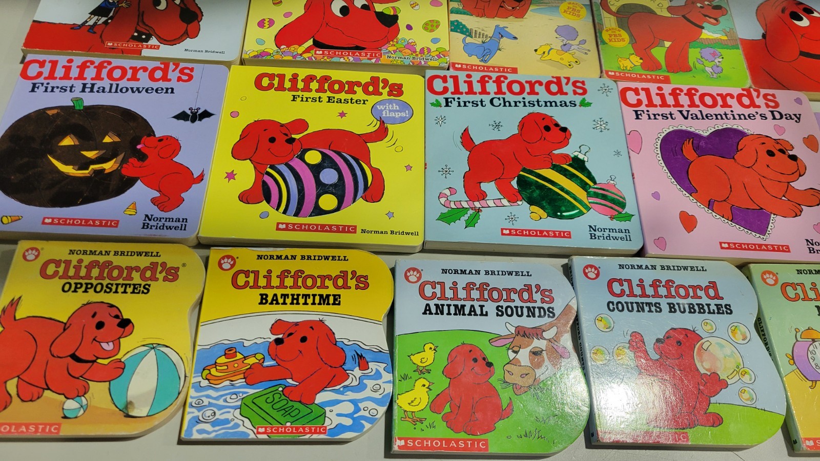 Lot of 10 Norman Bridwell Clifford’s Board Books for Children’s *Random Mix*