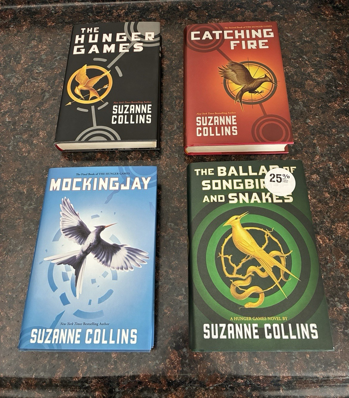 The Hunger Games Trilogy + Songbirds/Snakes – First Edition Hardcovers w/DJs