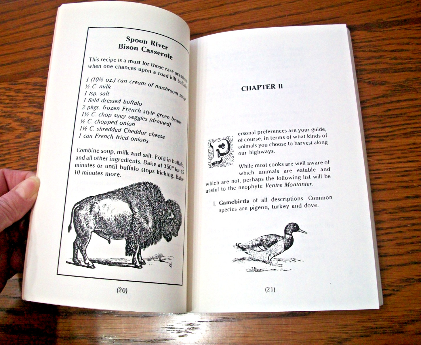 ILLINOIS’ ROAD KILL COOKBOOK~BRUCE CARLSON~PAPERBACK BOOK~108 PAGES~VERY GOOD~
