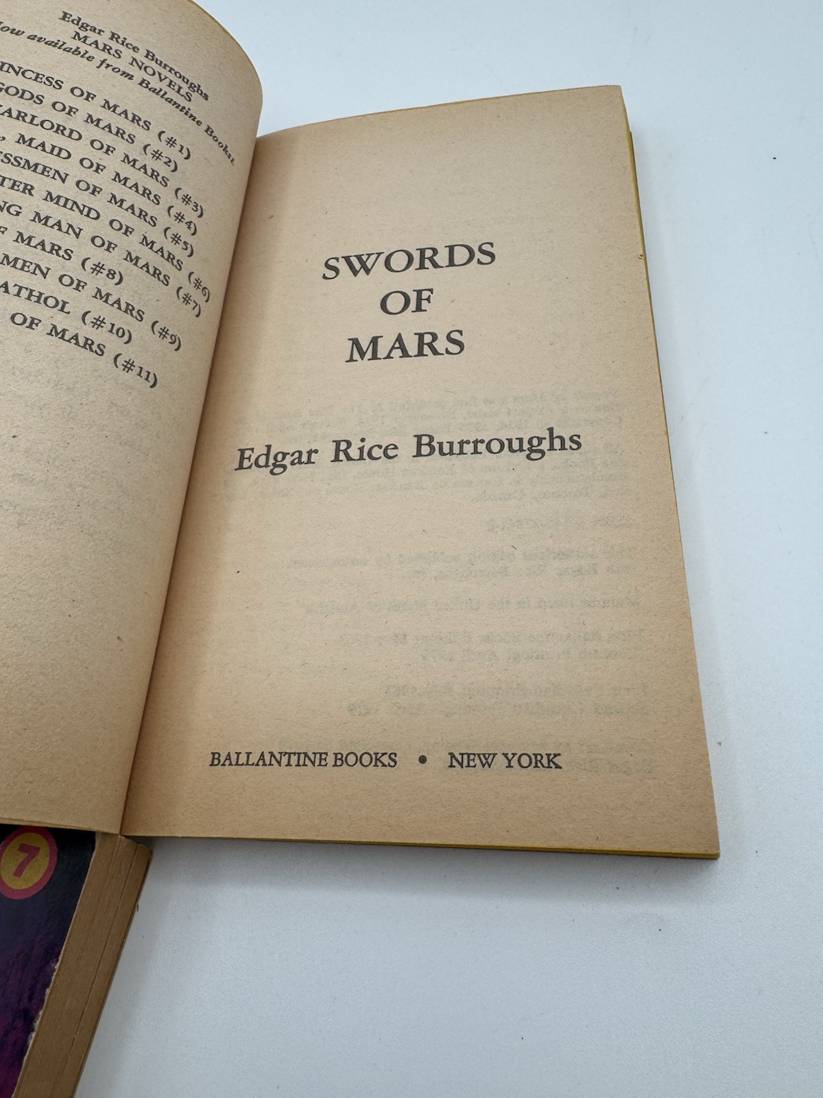 The Martian Tales Of Edgar Rice Burroughs Book Series 7,8 Lot Of 2 Paperback VTG