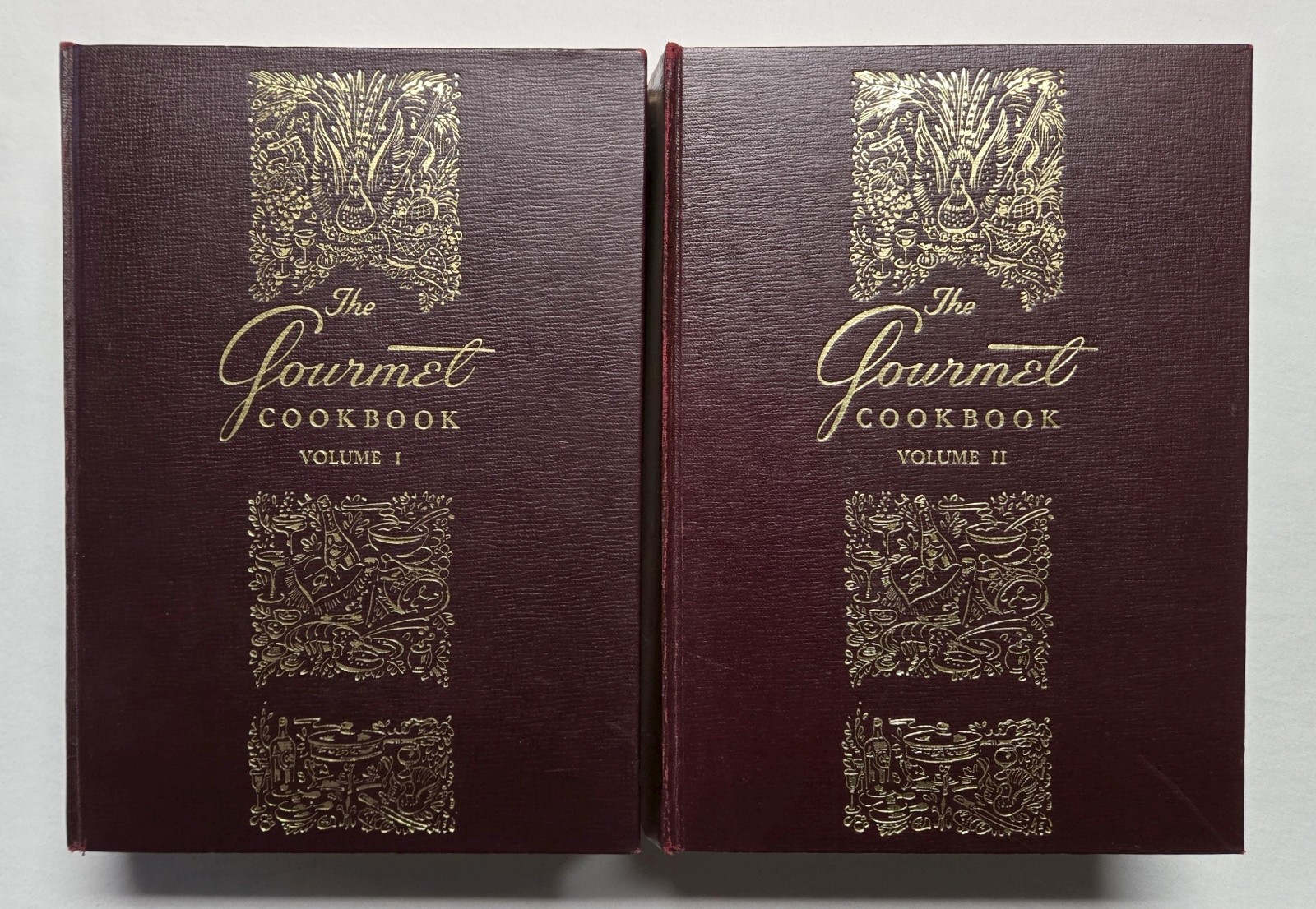 The Gourmet Cookbook Volume 1 & 2 HC Vintage Set of 2 Books