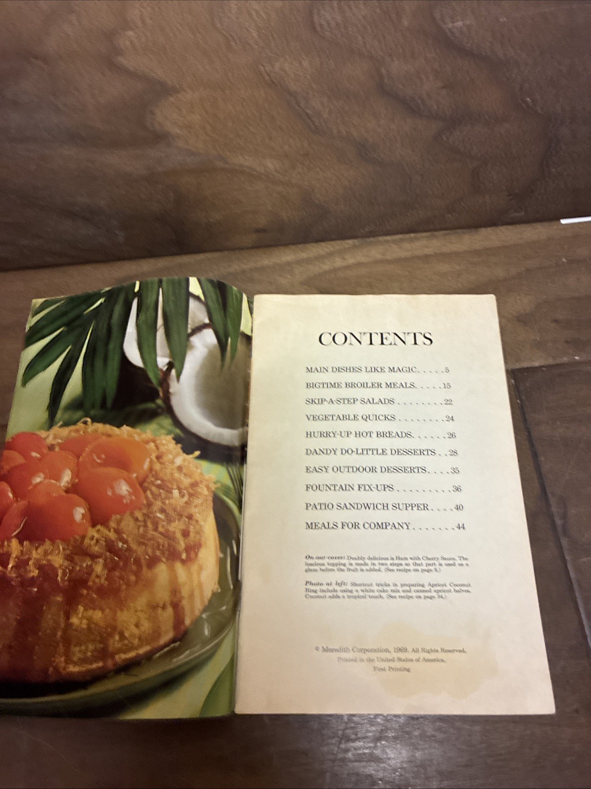 Vintage Cookbook SHORTCUT COOKING 1969 Meredith Corp. Recipe 1st Printing