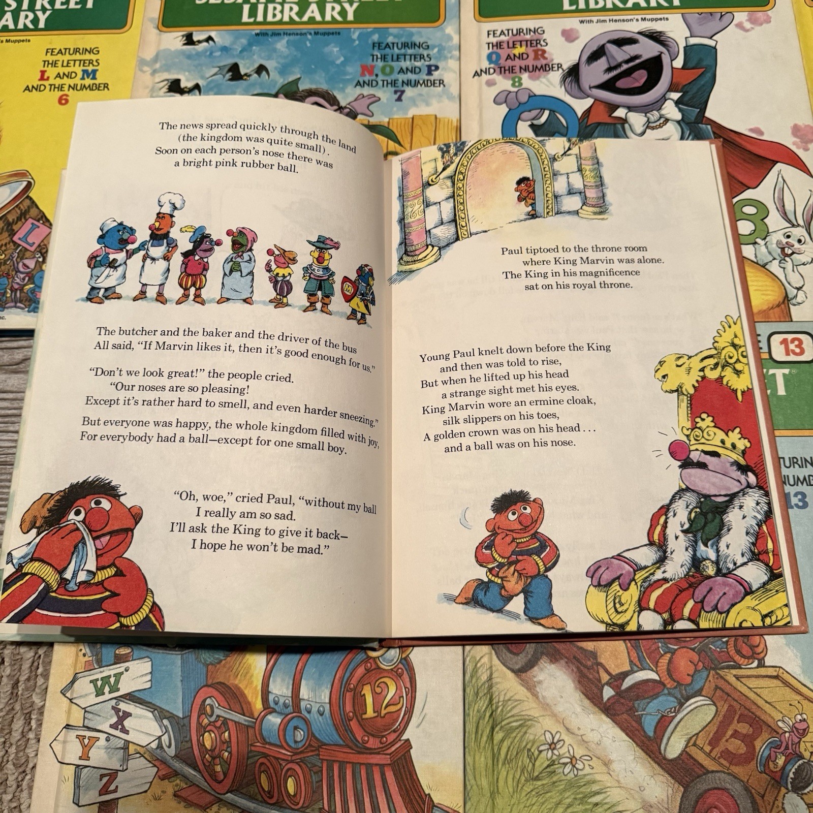 Vintage Sesame Street Library Books Set Vol 1–15 CTW Funk Wagnalls 1970s