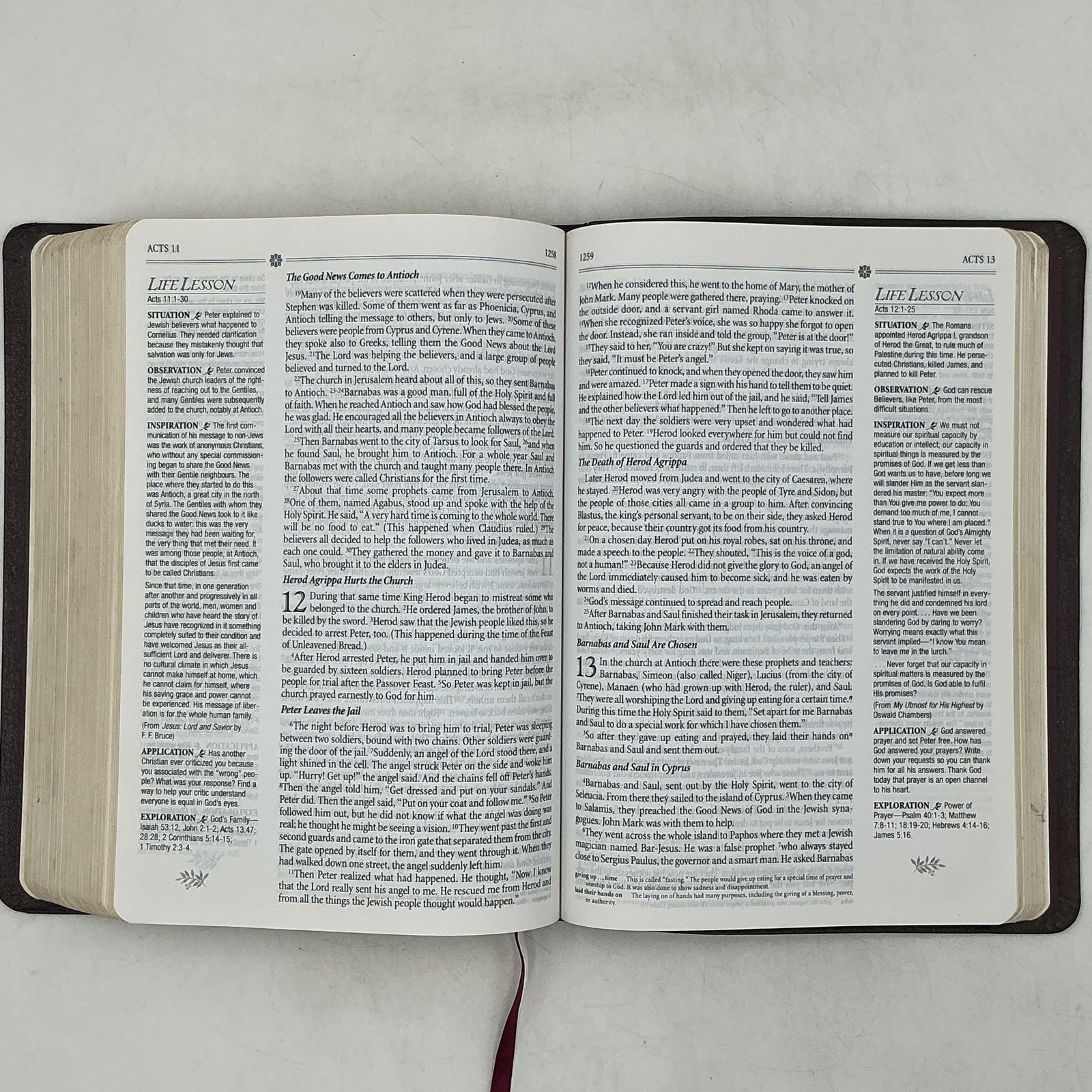 The Inspirational Bible Max Lucado Word Publishing 1995 Leather leather Maroon