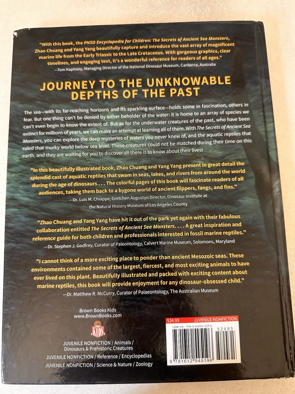 Age of Ancient Sea Monsters (PNSO – Hardcover, by Chuang Zhao; Yang – Good