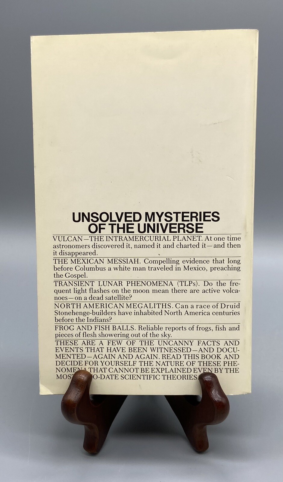 The Unexplained: A Sourcebook of Strange Phenomena By William R Corliss 1976 PB