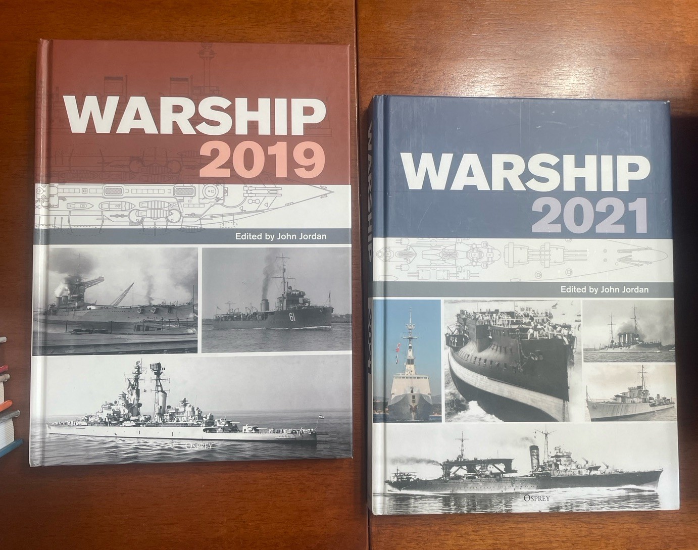 LOT – 10 Osprey Hardcover Warship Books, B&W, 225 Pages, 2015-2019 & 2021-2025