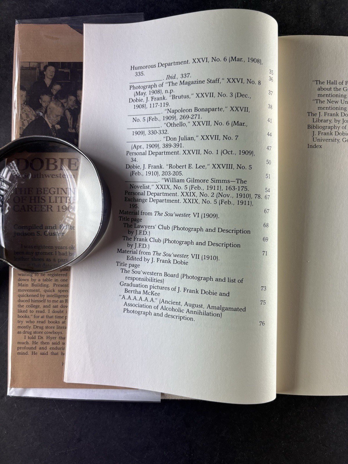 Dobie at Southwestern University 1906-1911 J Frank Dobie Texas History HC DJ