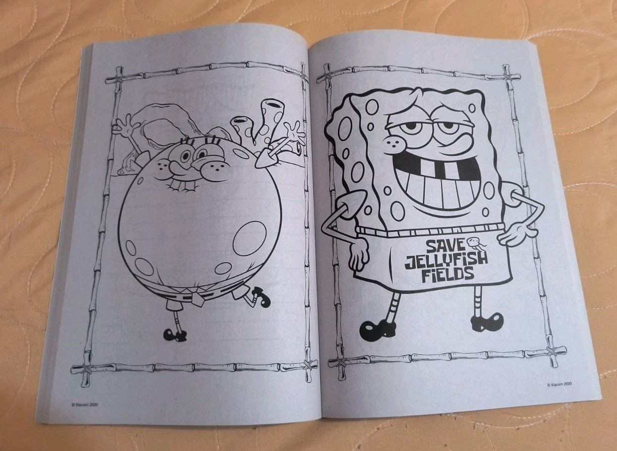 SpongeBob SquarePants “Bubbly Buddies” Gigantic Coloring & Activity Book🆕🆓Ship