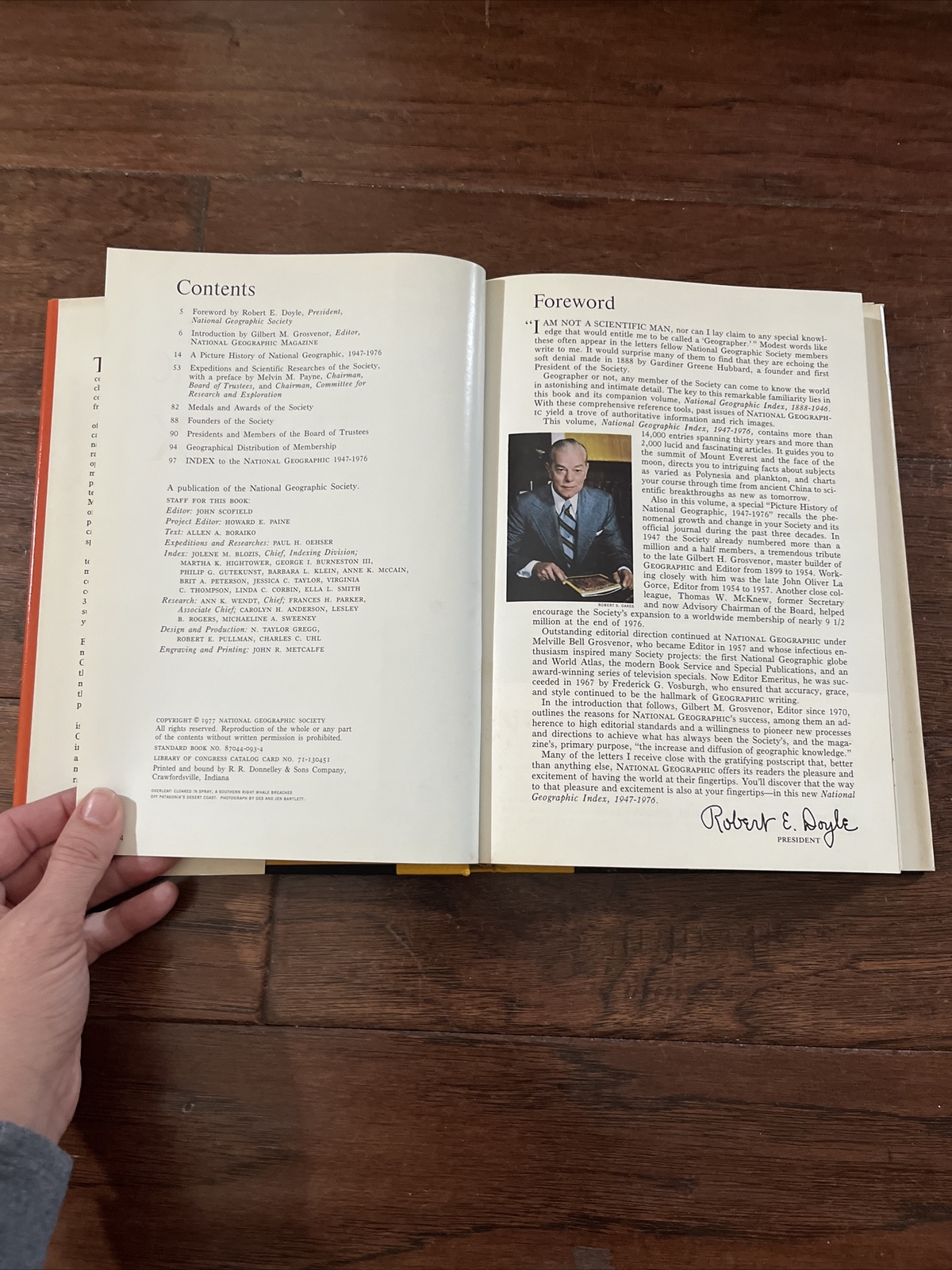 Vintage National Geographic Index 1947-1976 Hardcover with Dust Jacket Vintage