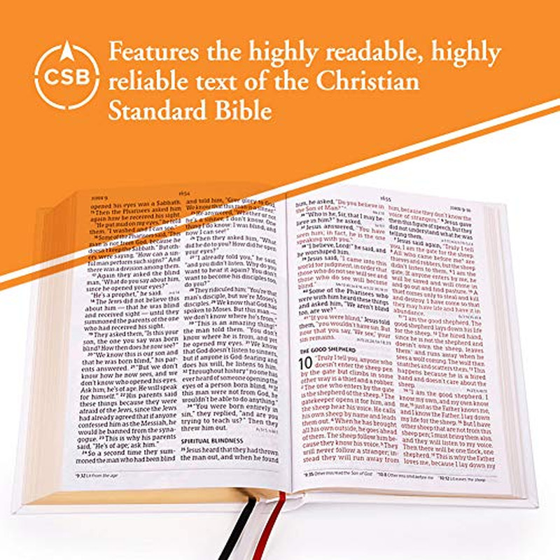CSB Family Bible, White Bonded Leather over Board: Holy Bible