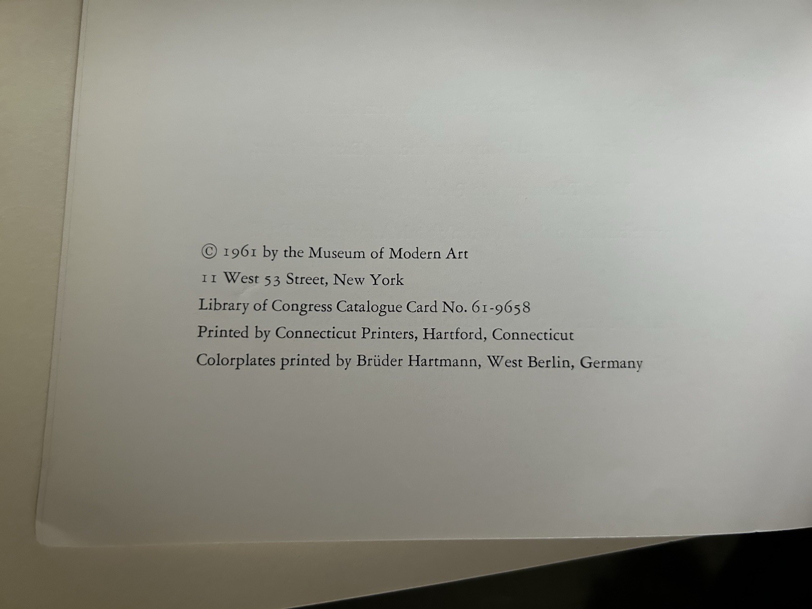 James Thrall Soby Collection Exhibit Catalog Book Museum of Modern Art New York