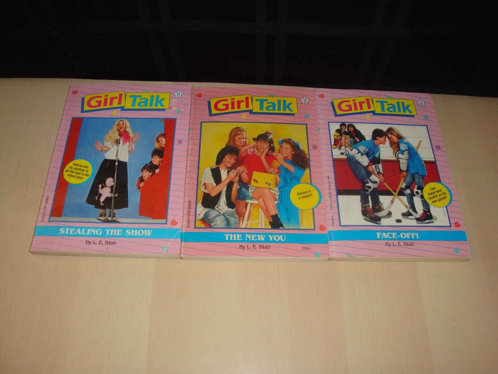 Girl Talk Series 2 3 & 8 L E Blair 90’s Chapter Book Lot Vintage Teen Girls