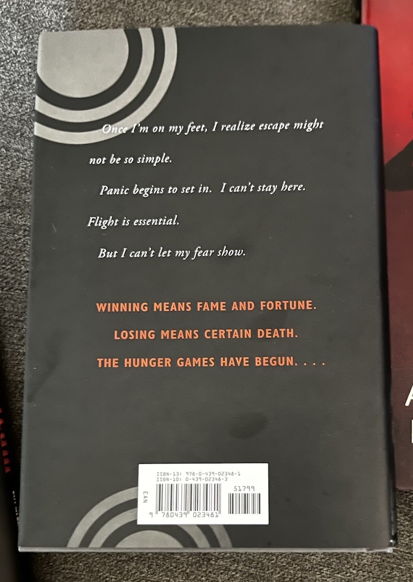 The Hunger Games Hardcover Suzanne Collins YA Dystopian Novel Like New