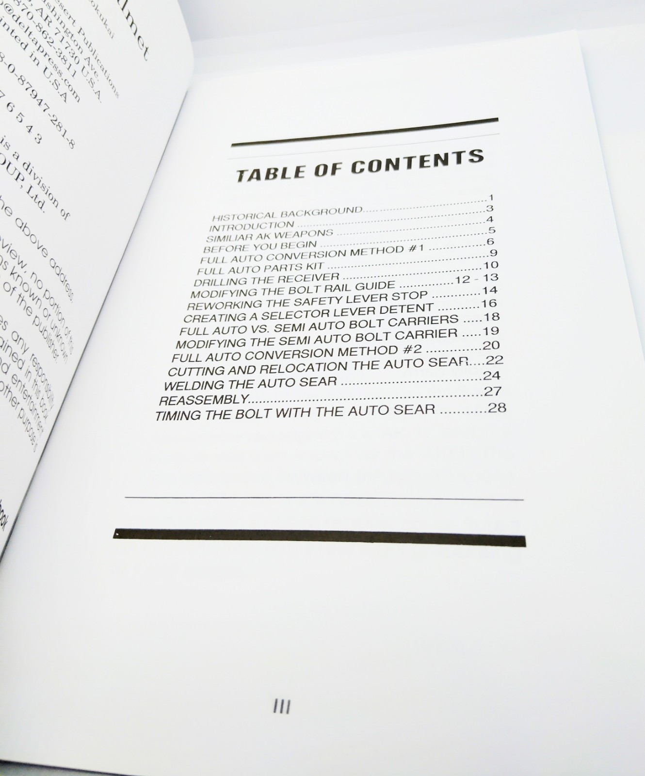 AK-47 Galil Valmet Select Fire Conversion Manual Rifle Booklet