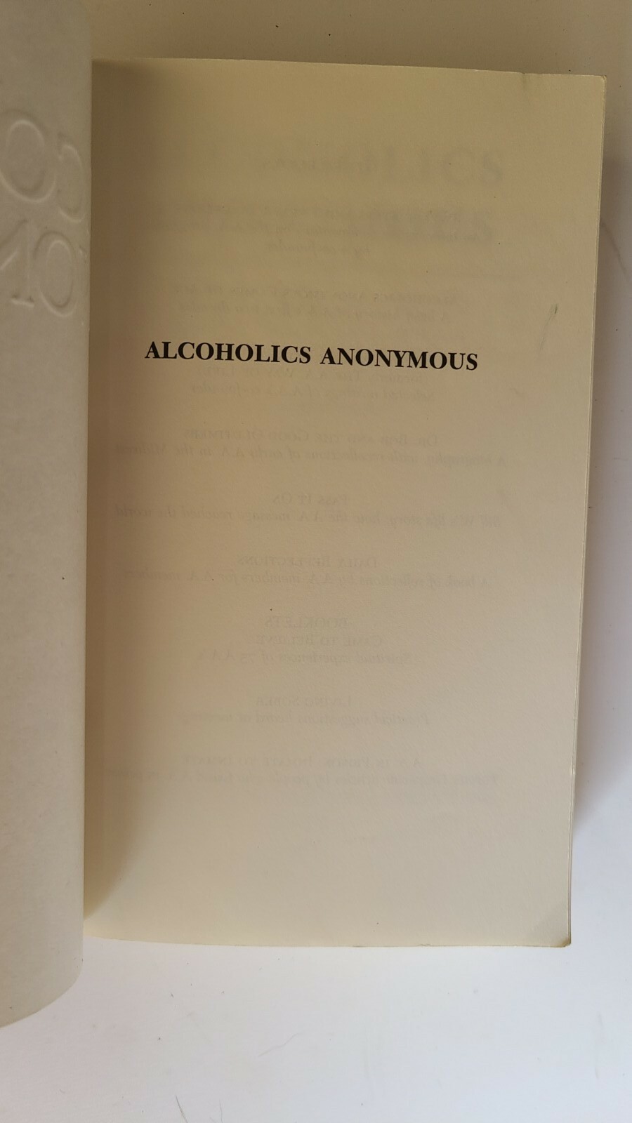 Alcoholics Anonymous 4TH EDITION BIG BOOK Blue Soft Cover Small 4.5 in x 7 in
