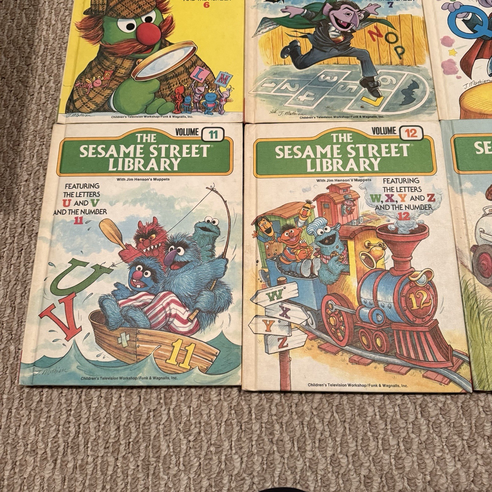 Vintage Sesame Street Library Books Set Vol 1–15 CTW Funk Wagnalls 1970s