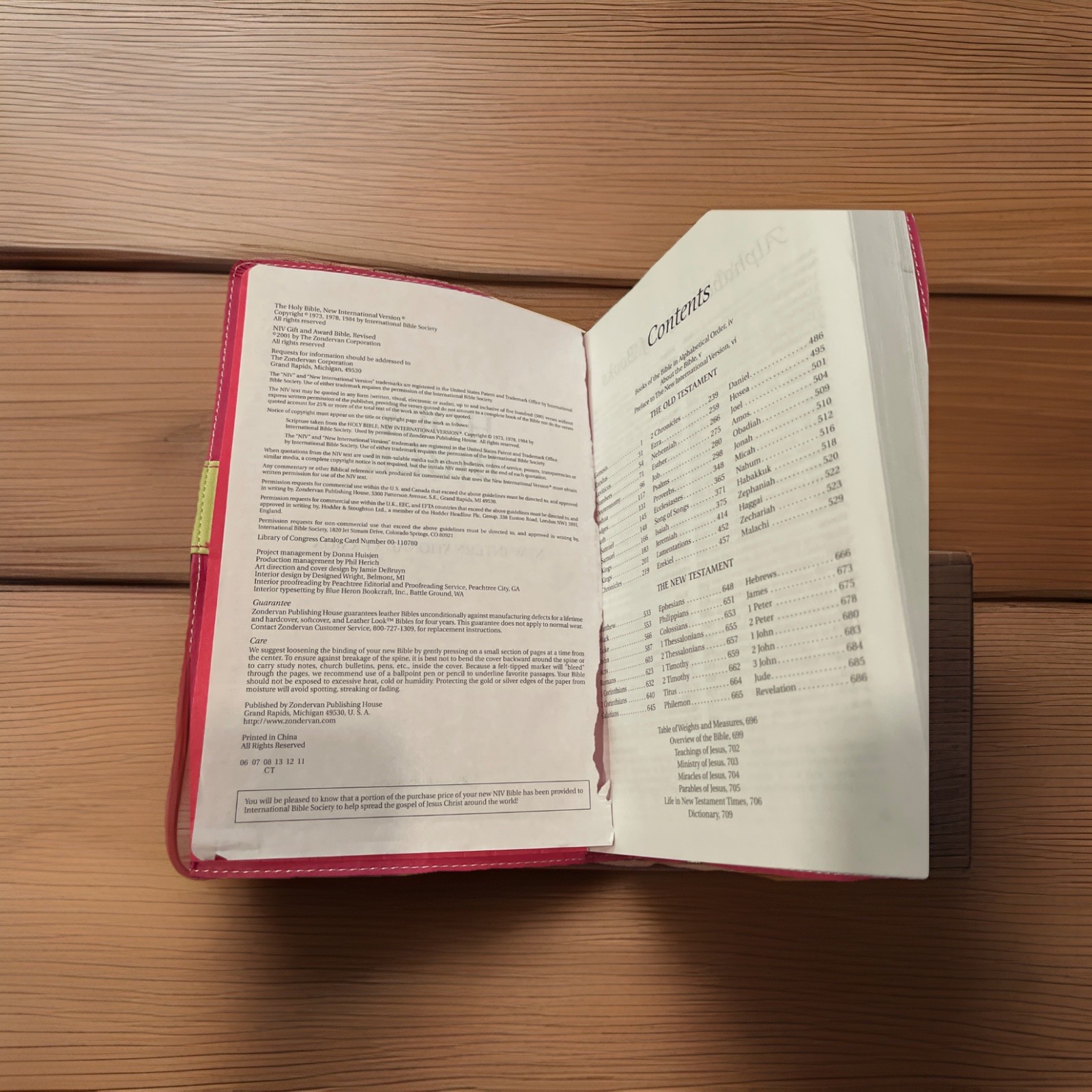 HOLY BIBLE NEW INTERNATIONAL VERSION ~ ZONDERVAN ~ ITALIAN DUO TONE