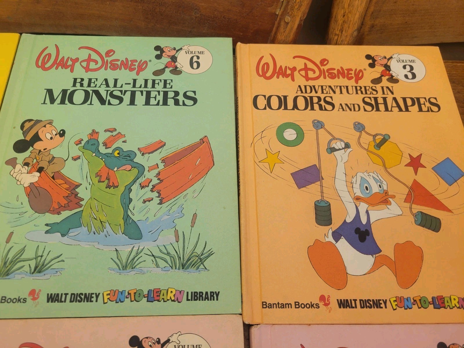 Walt Disney Fun to Learn Library Set Lot of 8 Books Bantam 1983