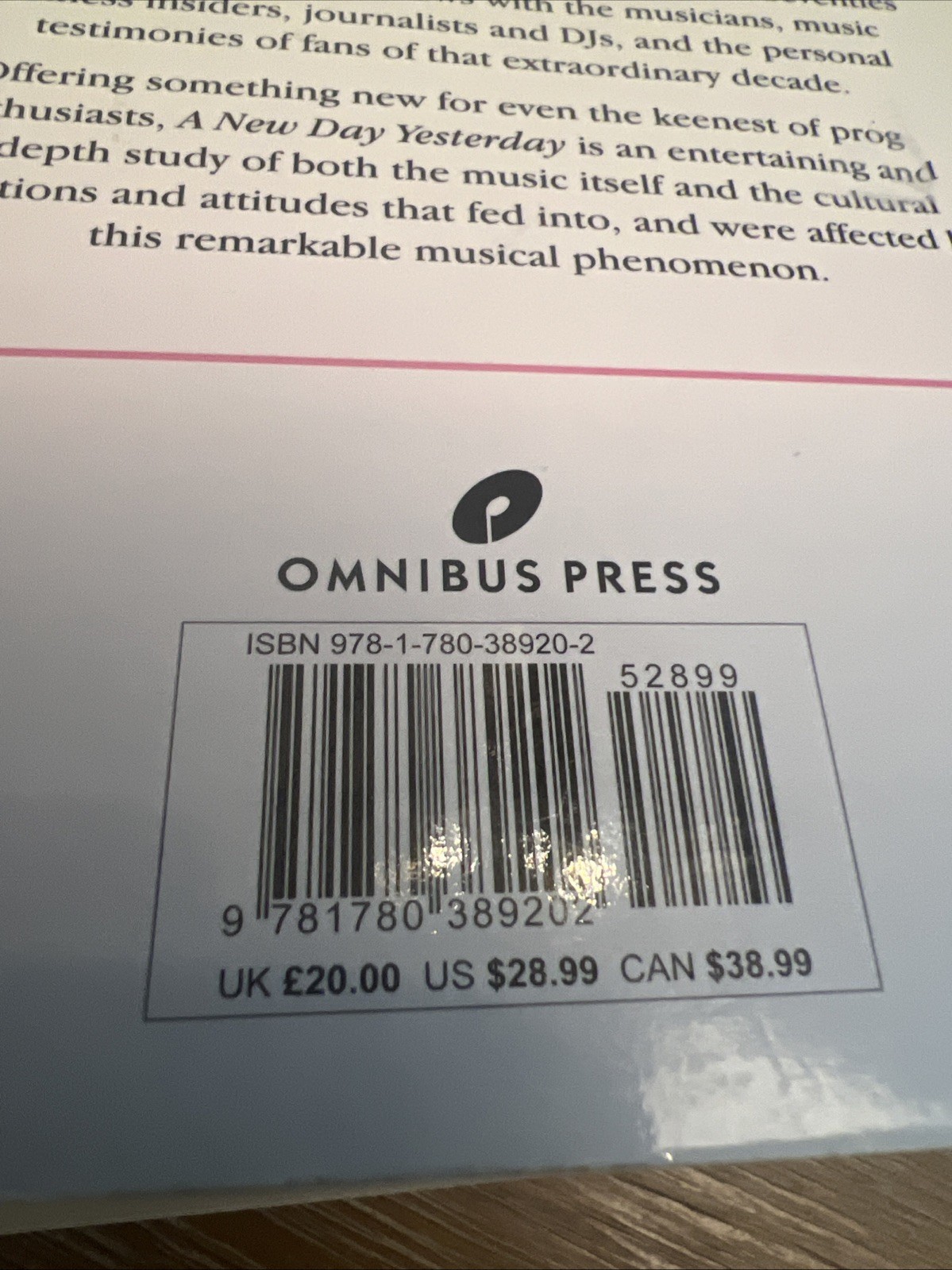 A New Day Yesterday by Mike Barnes 2020 Omnibus Press Trade Paperback