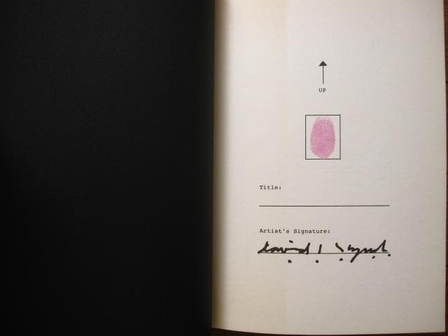 David Lynch Signed Art Book Paintings Drawings Treville 1991 Japan Fingerprint