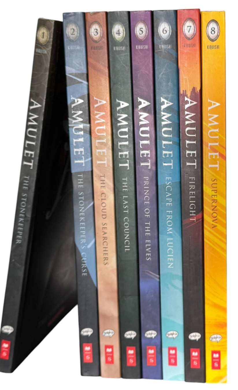 Complete Series Set AMULET 1-8 Kazu Kibuishi Lot Great Set