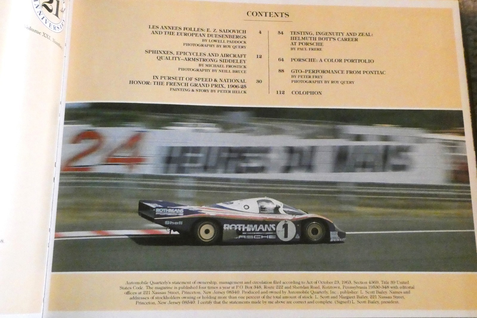 Automotive Quarterly Hardcover Book Lot Volume 21 # 1 2 3 4 1983 Debossed Cover