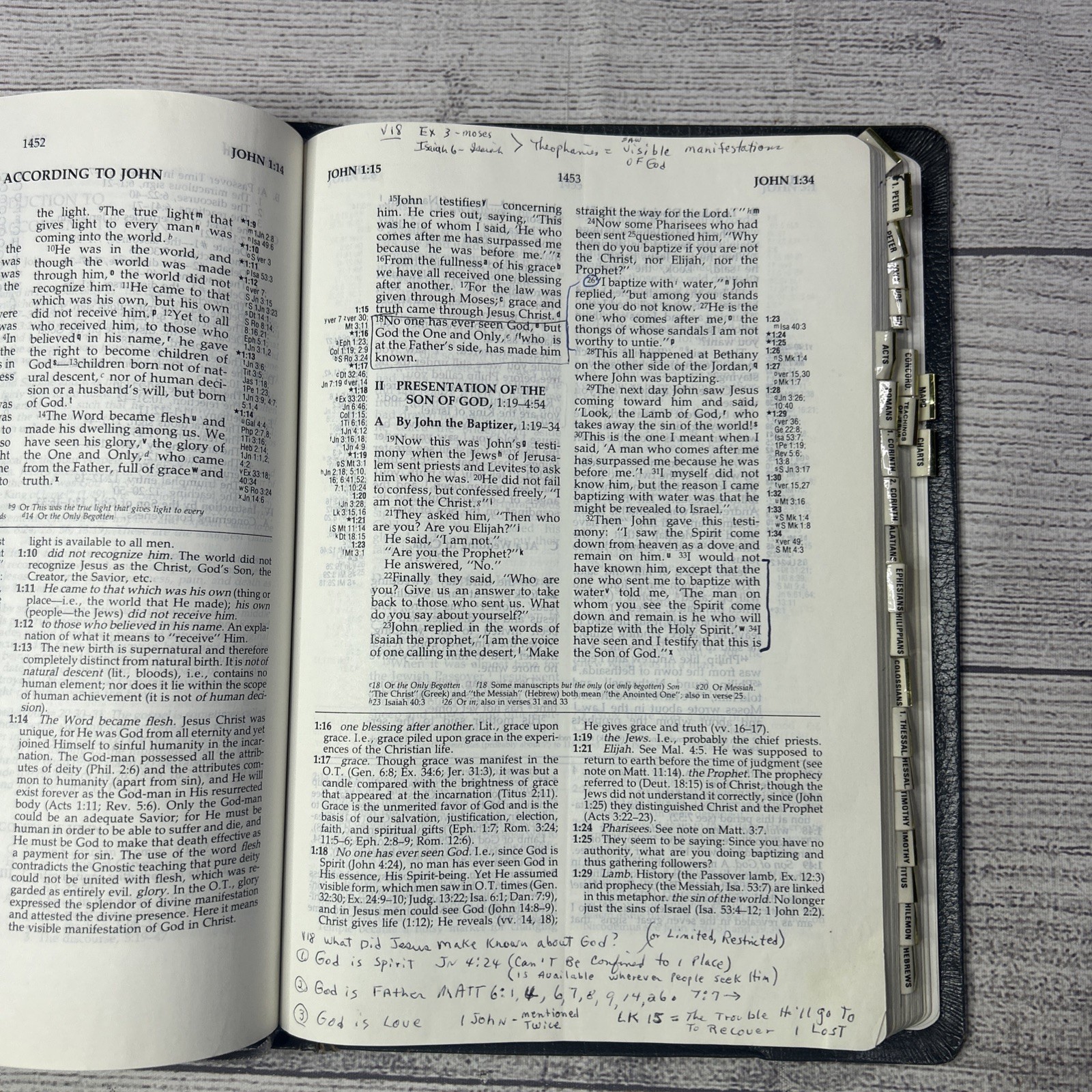 Ryrie Study Bible NIV Red Letter Indexed Moody Press 1986 Gray Hardcover