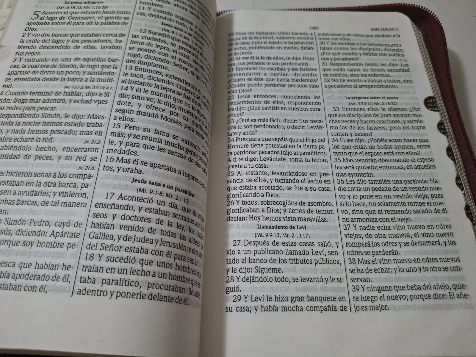 Santa Biblia Bilingual Bible RVR 1960/KJV Burgundy Imitation Leather (Spanish)
