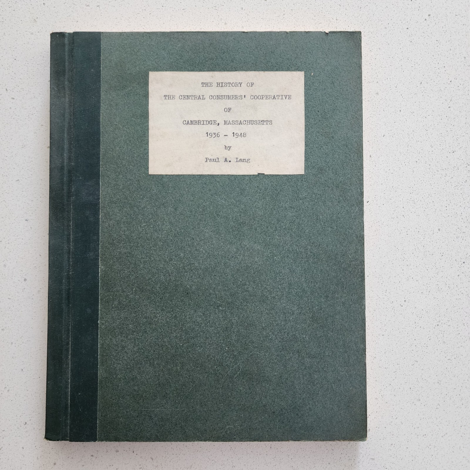 Original 1948 Harvard University Honors Thesis –Rare Harvard & Cambridge History