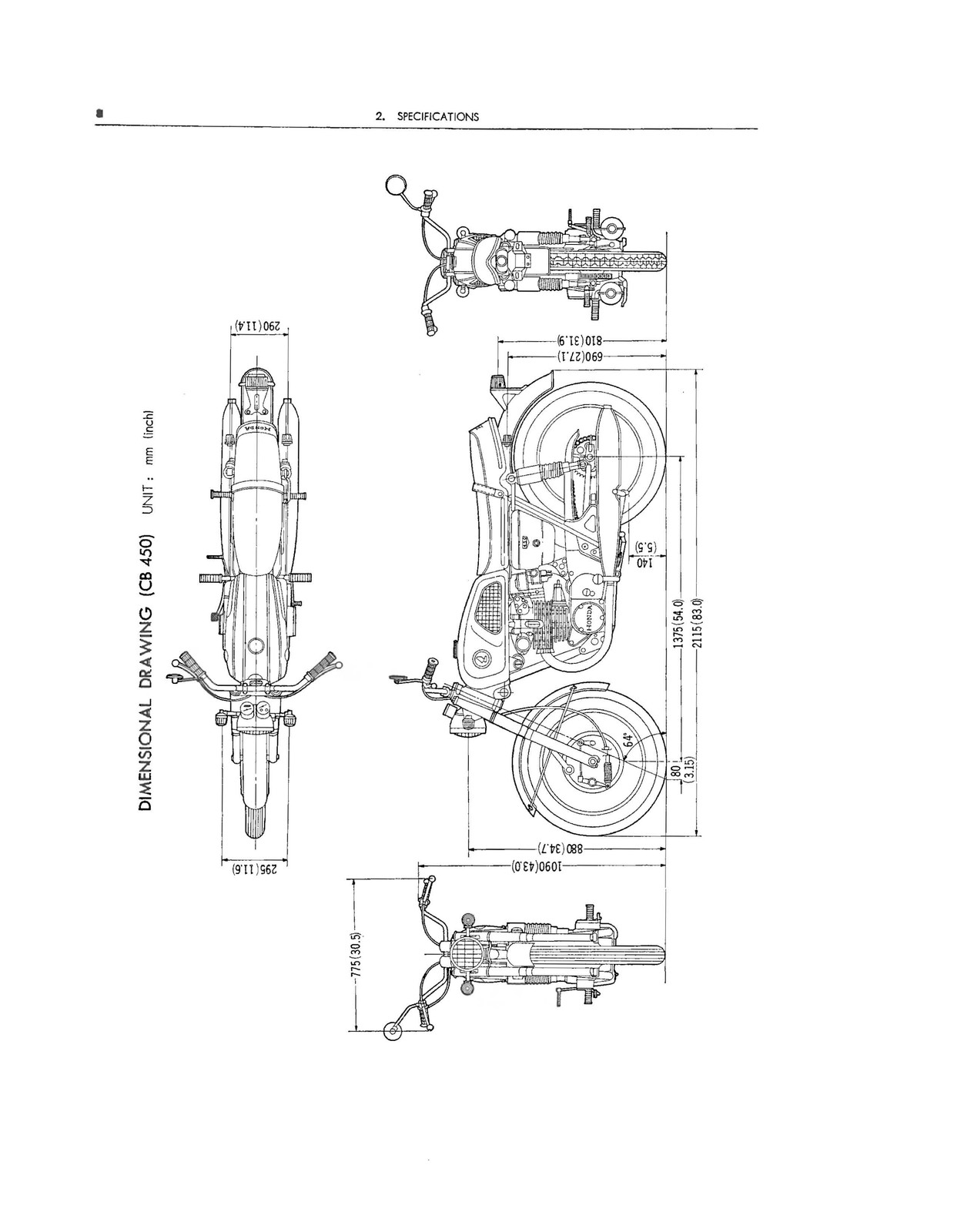 HONDA CB450 CL450 Motorcycle Factory Service Manual – WIRE BOUND – TOUGH COVERS
