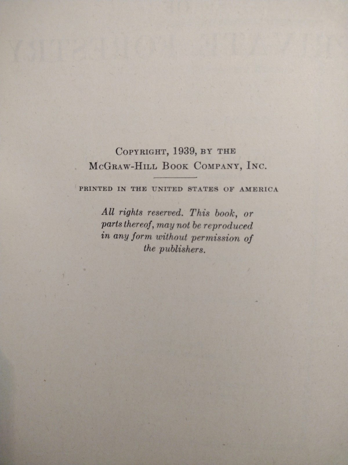 Economics of Private Forestry. Ralph W. Marquis, Ph. D. 1939. HC (Resources)
