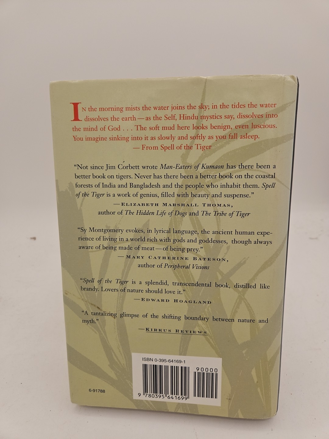Sy Montgomery Spell of the Tiger The ManEaters 1st Ed 1995 HC DJ VG Cond G1