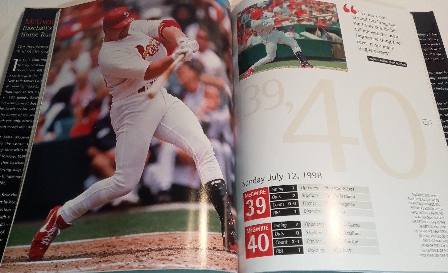 McGwire and Sosa Baseball’s Greatest Home Run Story 1998 Hardcover First Edition