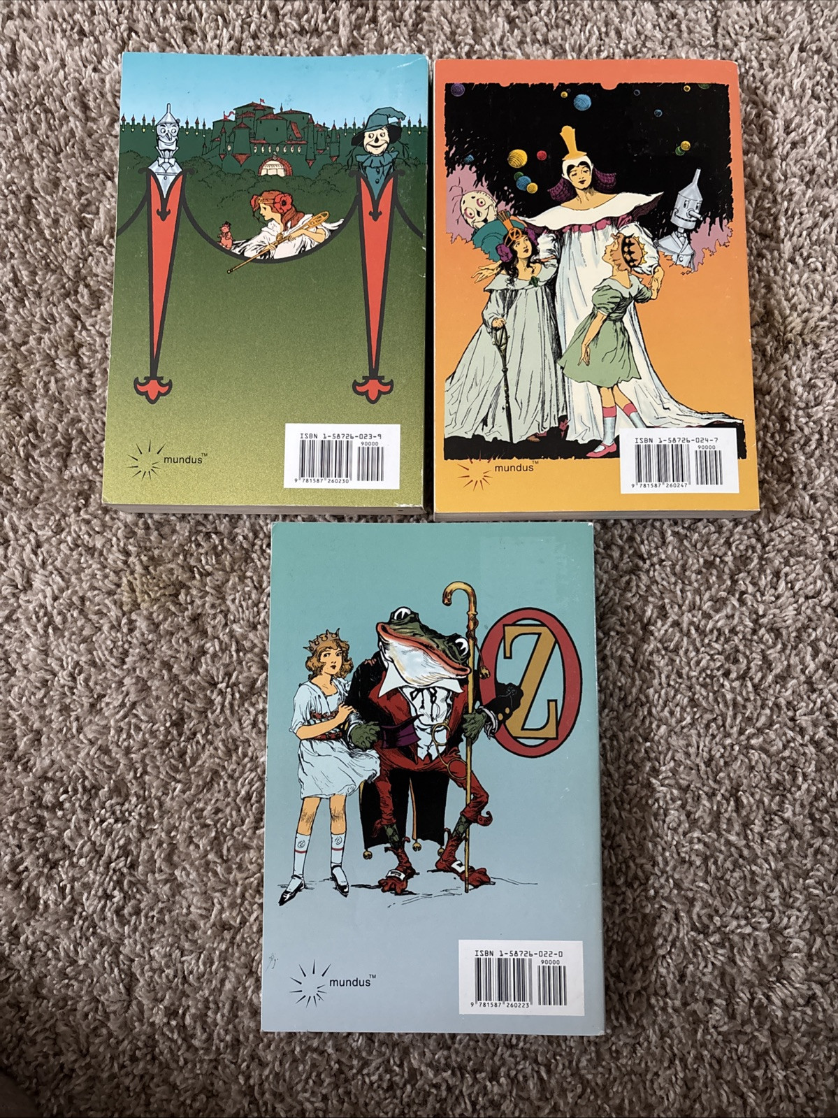 Set Of 3 OZ Books Baum 2002 VGC Glinda,, Emerald City, Lost Princess