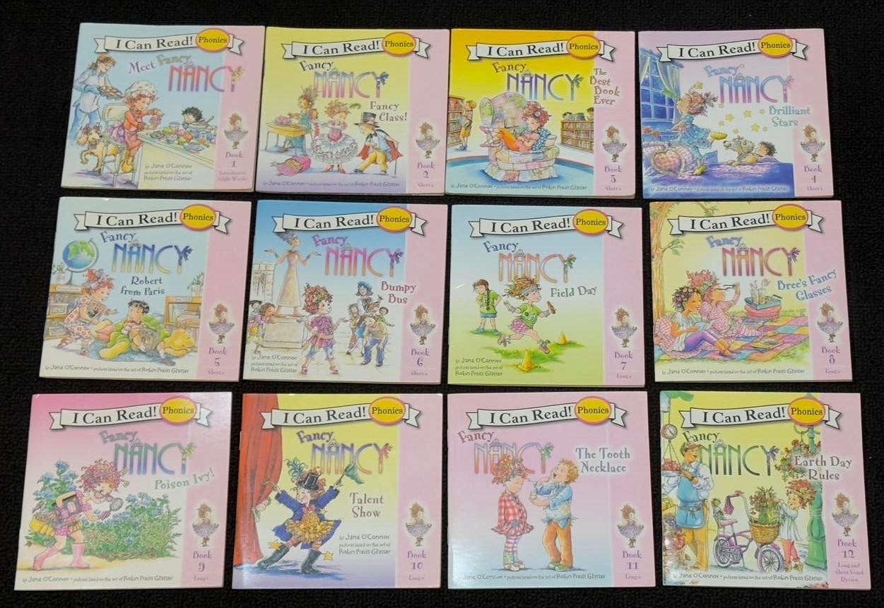 Fancy Nancy & Pete the Cat Children’s Phonics I Can Read Early Readers Lot of 24