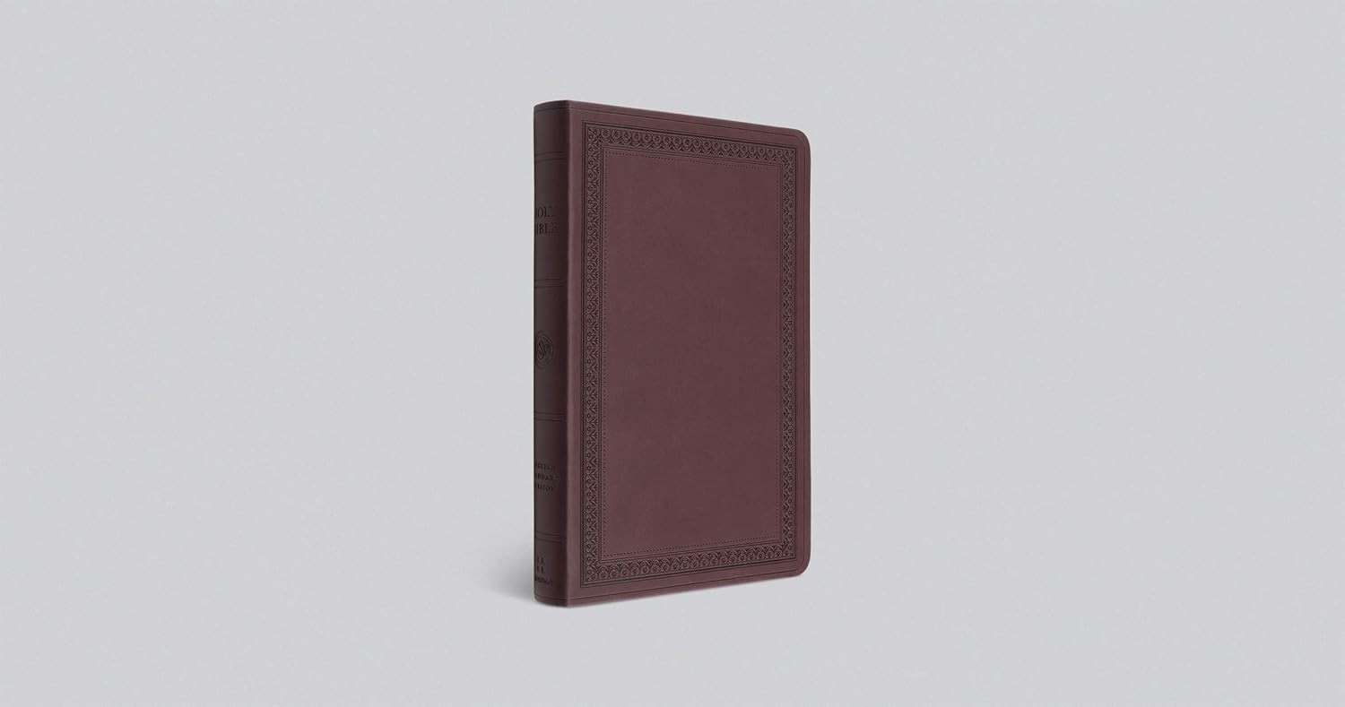 ESV Large Print Value Thinline Bible (Trutone, Mahogany, Border Design)