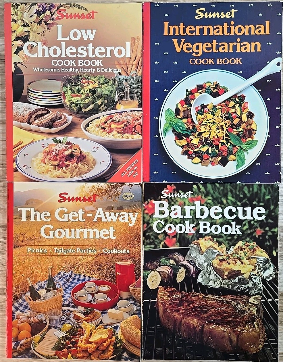 SUNSET Magazine COOKBOOKS Lot of 12 Vintage Recipes Seafood Italian Barbecue