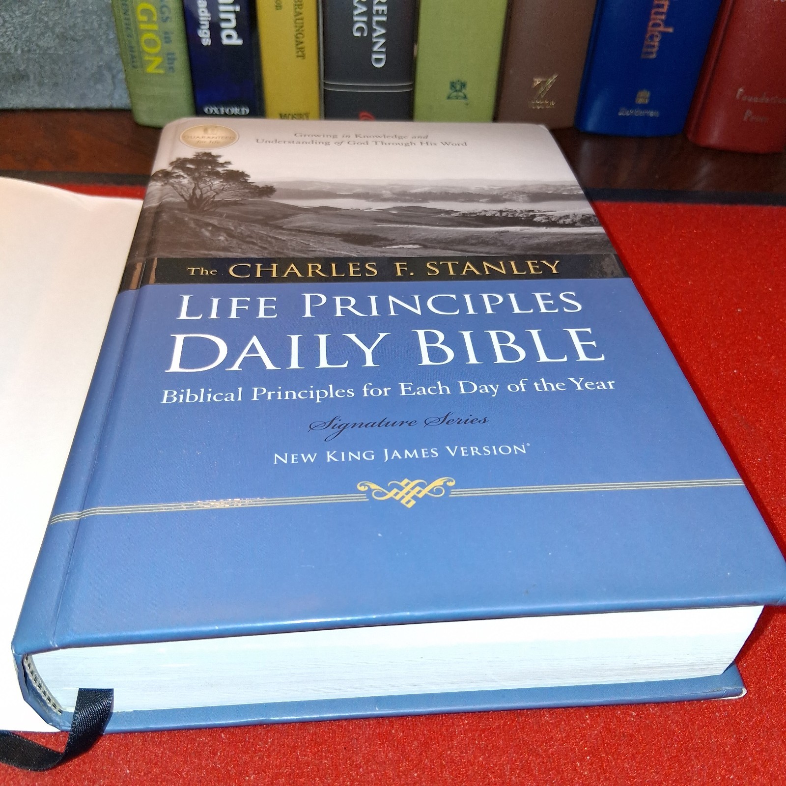 NKJV, Charles F. Stanley Life Principles Daily Bible, Hardcover: Holy Bible,…