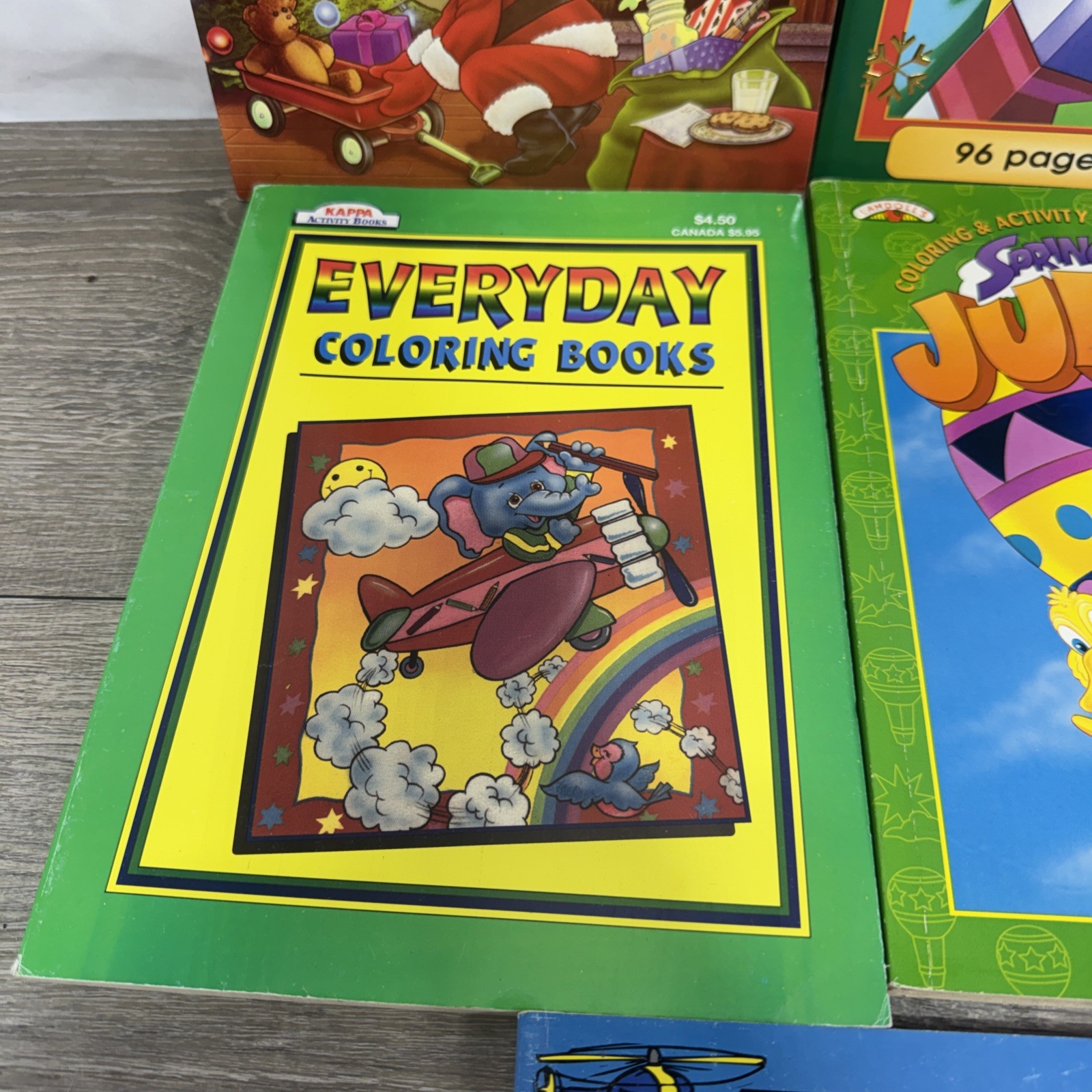 Vintage 90s Coloring Book Lot Of 5 Landoll’s Jumbo, Kappa, Paradise,Random 1990s