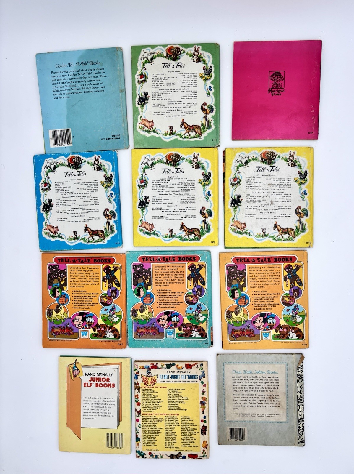 Little Golden Book Lot of 12 Illustrated PB Disney & Animals Ages 4-8